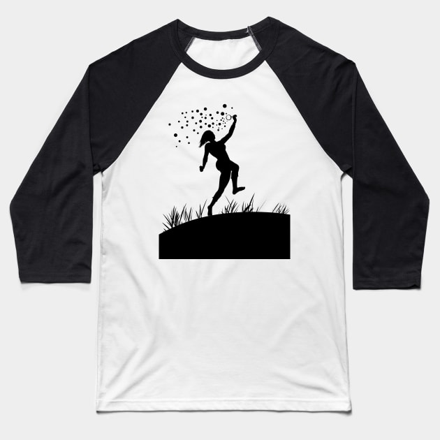 Happy Tread Baseball T-Shirt by DougSQ